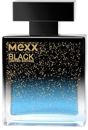 MEXX Black Limited Edition Eau de Toilette da uomo, fragranza maschile, ambrata, 50 ml