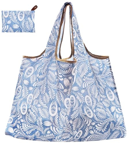 CHEESANHERR Faltbare Einkaufstasche, Einkaufsbeutel Faltbar Groß, Stoffbeutel Wiederverwendbare, Shopping Tote Bag Faltbare Tasche Stofftasche Leichte für Einkauf, 53 X 66 cm