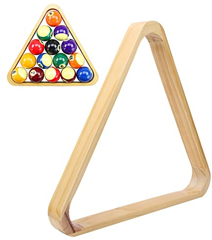 Estante de bolas de billar de madera, soporte de billar triangular de madera maciza, soporte de bolas para mesa de billar, estante de posicionamiento, accesorios para mesa de (trípode americano)