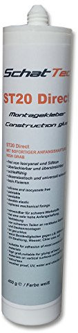 Schattec 450g Kartusche ST20-Direkt Montagekleber Metallkleber Kunststoffkleber Holzkleber