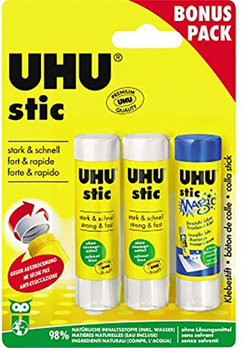 UHU Stic Klebestift 2x8,2g + 1 Stic Magic gratis