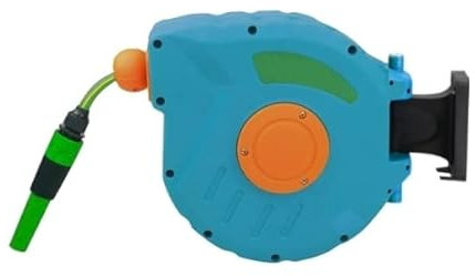 Tubo irrigazione con avvolgitubo automatico 30 + 1,5m con lancia