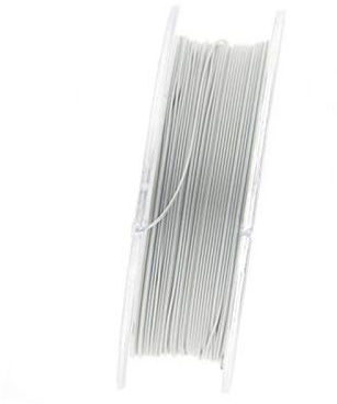 Creative-Beads Schmuckdraht Juwelierdraht ummantelt Edelstahldraht, Stahlseil, 0,5mm, 100m Rolle hellsilber zum Schmuck selber machen mit Perlen und Zubehör von Creative-Beads