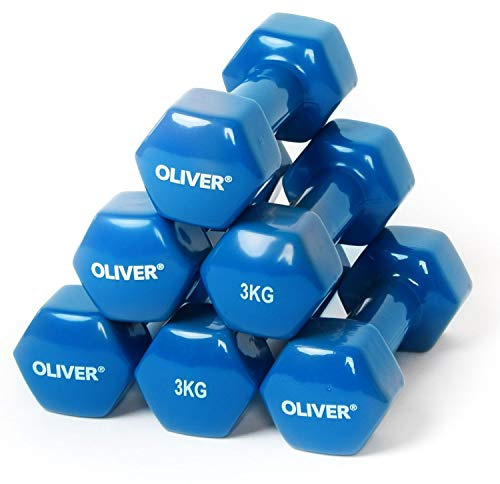 Oliver – Vinyl Kurzhanteln Set – Hantelset für Männer & Frauen – verschiedene Gewichte von 0,5 kg bis 5 kg wählbar – für Gymnastik, Aerobic, Fitness- & Krafttraining im Studio oder zu Hause
