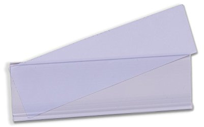 Etikettenhalter für Einstecketiketten, Selbstklebende Etikettenhalter, 100 x 26 mm, Transparent (50-er Pack)