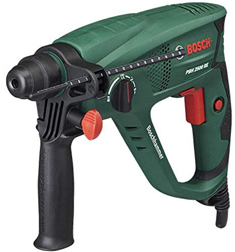 Bosch, martello perforatore PBH 2600 RE con SDS plus, 570 W w 1.8 J, con impugnatura morbida soft-grip e dispositivo rilevatore Bosch PMD 7