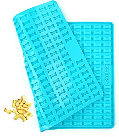Collory Miniben (2 cm) silikonbakmatta, bakform för mini gör-det-själv hundkakor och godis, benbakform, pralinform, pralinform, non-stick och livsmedelssäker (BPA-fri)