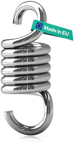 everlar® Premium Schwingfeder I Made in EU I Hängesessel Feder I Stahlfeder für Hängestuhl, Hollywoodschaukel, Hängematte, Boxsack u.v.m I Aufhängung zum sanften & sicheren Schwingen I 200kg