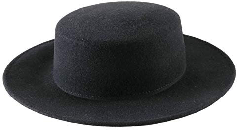 Classic Italy - Hüte wasserabweisend Classic Felt Boater - Size 56 cm - Noir