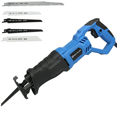 Royalswill Scie Sabre 900W 0~2800 trs/min Vitesse Variable avec Mécanisme de Changement Rapide Lame, Course 20 mm, Égoïne Électrique, Professionnelle Electrique pour Coupe Bois, Branches, Métal