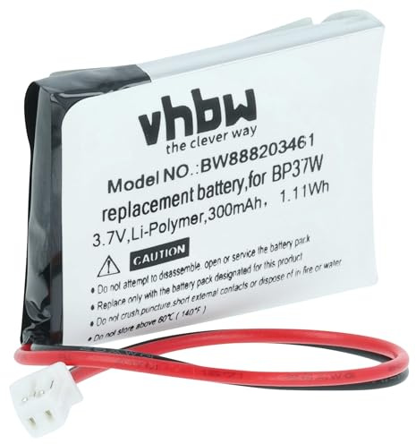 vhbw Akku kompatibel mit Dogtra Just Right | iQ plus, ARC 800 Receiver, Combo, StarWalk Hundehalsband Hunde-Trainer (300 mAh, 3,7 V, Li-Polymer)