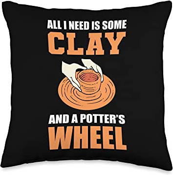 A Potter's Wheel Pottery Maker Throw Pillow