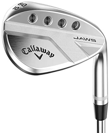 Callaway 2023 Jaws RAW Chrome Full Toe Sand Wedge, Left Handed, 56°-10° (Bounce) J Grind, Steel, Wedge Flex, Standard