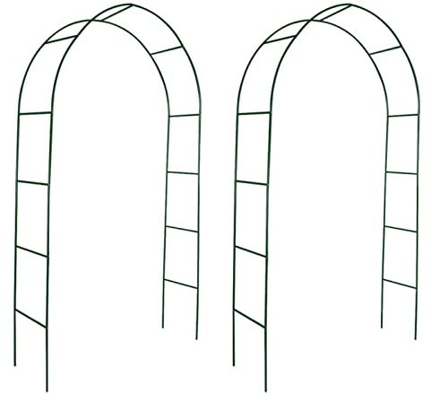 JUNZAI Arcos de jardín 2 Unidades para Plantas trepadoras, Arco Jardin Exterior, Rosal Trepador, Arco Boda, Arco para Plantas Trepadoras, Arco Flores,