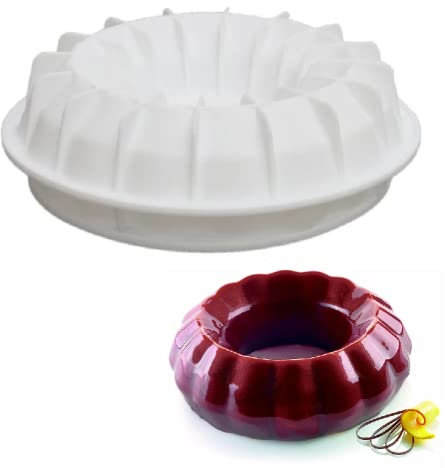 DUBENS Professionelles Kit Diamantkronen-Kuchenform, Silikonform-Set, runde Backformen für Käsekuchen, Schokoladenkuchen, Regenbogenkuchen, Brownie-Tortenkuchen