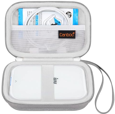 Canboc Hartschalenkoffer für Neue Canon Zoemini 2/ Canon Zoemini Mini Fotodrucker Mobile Wireless Bluetooth Instant Camera Drucker, Mesh Tasche fit Fotopapier Kabel, Grau