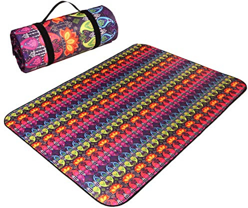 AHDFY Picknickdecke 300x300, XXL Picknickdecke Wasserdicht, 3 Schichten Verdickt Groß Piknikdecken Isoliert mit Wasserdichter Rückseite, Picknick Decke Outdoor für Camping, Picknick, BBQ,B,200x200cm