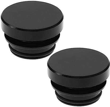 OTOTEC 2PCS 12V Aluminum Cigarette Lighter Socket Cover Cap Waterproof Dustproof Plug for Car Truck SUV Boat Yacht Automotive Accessories Black
