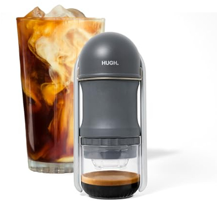 LEVERPRESSO HUGH V4 - Máquina de espresso portátil con palanca, doble toma de espresso con cesta de portafiltro sin crestas, operada manualmente, perfecta para senderismo y camping (filtro