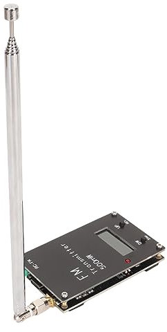 2000m Transmisor FM de Largo Alcance 76-108MHz 0,5 W Módulo Transmisor Estéreo con Pantalla LCD, para Recepción de Señal de Radio FM Ordinaria, Transmisión de Largo Alcance