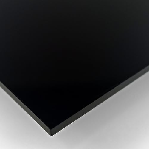 GOYAPRINT Acrylglas Schwarz Glänzend 3mm PMMA A3 (1 Stück, 29,7 x 42 cm) | Kunststoffplatte für Bastelarbeiten, Deko und Beschilderung | Stabil, Leicht zu Schneiden, Robust