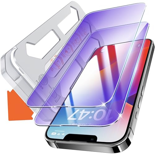 Tentoki 2 Stück für iPhone 13 Pro Max / 14 Plus Panzerglas Anti-Blaulicht | Schutzfolie 2.5D Vollständige Abdeckung 9H+ Displayschutz, Reduzieren Sie die Ermüdung der Augen, Augen Schützen, 6,7 Zoll