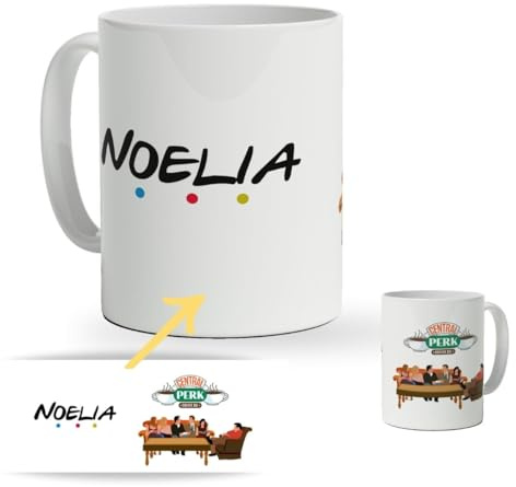 DEREGALOOS Taza Personalizada con Nombre. Taza Desayuno Friki. Regalo Amigo Invisible Original. Regalos frikis personalizados. Varios diseños.