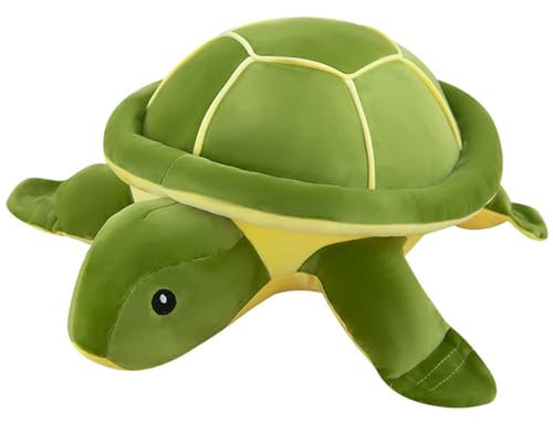 Trayosin Kuscheltier Schildkröte niedlichen Schildkröte Plüschtier mit großen Augen,PlüschSchildkröte Superweiche Plüsch-Kissen Stofftier für Kinder Erwachsene Geschenk (Grün,40cm)
