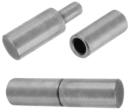 Schweißbare Zylinderscharniere zum Anschweißen, 7,6 cm x 1,9 cm, robuste Stahlscharniere für Anhänger-Rampe, Tor, Schwingtür (2 Stück)