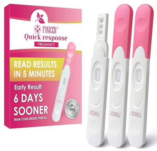 3 x Profi Frühschwangerschaftstest,Pregnancy Test,Ultra-Empfindlicher Schwangerschaftstest zum Nachweis der Schwangerschaft im Urin(Rosa)