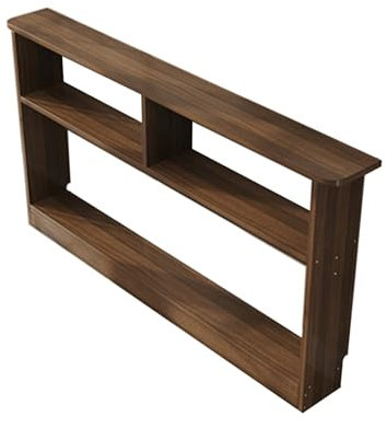 GUAWJRZDP Mesa Consola De 2 Niveles, Recibidor Mesa De, Mesa Auxiliar Mueble De Madera, Mesas De Sofá Estrechas Y Largas, Mesa De Consola Recibidor, Color Nogal Rústico(L80cmxW15cm/31.4x5.9in)