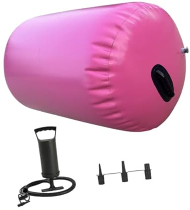 Baoblaze Tapis de Gymnastique Gonflable, équipement de Gymnastique à Ressort, Rouleau à Air pour l'entraînement en Gymnastique, Rose