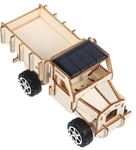 CIYODO Solarbetriebenes Holzauto Bausatz Satz Für Kinder Wissenschaftsprojekt Solarbetriebenes Modell Auto Wissenschaftliches Requisit Zum Selbstzusammenbauen