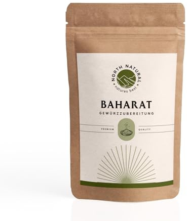 Baharat Gewürzmischung, North Natural, Orientalisch, arabisches Gewürz Glutenfrei, für Fleisch, Dips und Eintöpfe, 100g