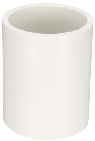 TA-VIGOR 1Pcs 40mm Straight Metric PVC Pipe Fittings, Solvent Weld Slip Coupling Connectors, Plumbing Adapter Joints for Garden Water Pipe and Irrigation System Connections