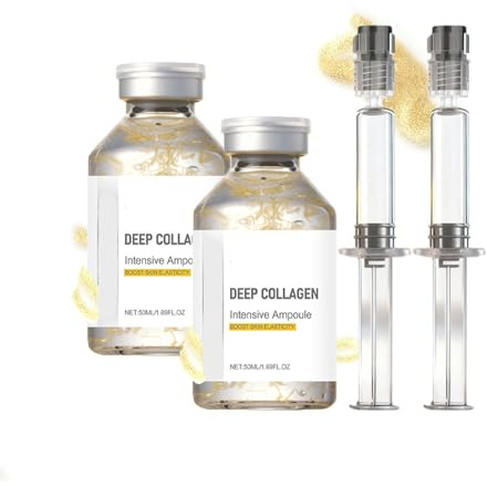 Deep Collagen Anti-Wrinkle Serum with Softer Peptide - Intensive Lifting & Tightening Facial Treatment, Korean Aging Ampoule for Women (2 pcs)
