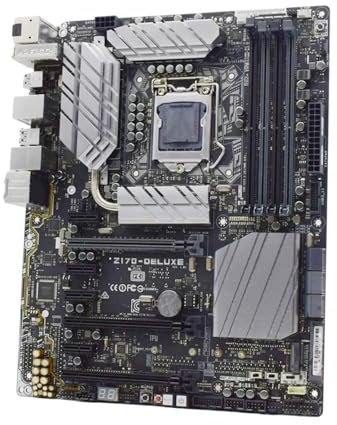 Placa Base para Juegos Fit For ASUS Z170-DELUXE LGA1151 Compatible con CPU 6600K, 6700K, 7350K, 7600K, 7700K y 6300T, 4 x DDR4 de 3400 MHz, HDMI, M.2, NVME, PCIe 3.0 ATX