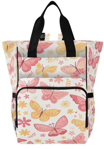 Ttgoth Sac à dos à langer imperméable avec porte-biberons isothermes, sac à dos de voyage multi-poches avec sangles de poussette pour maman et papa