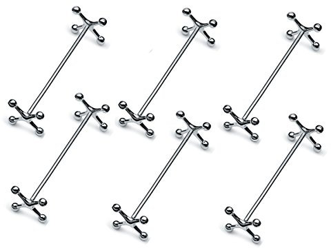 silberkanne Lot de 6 bancs à Couteaux en Forme de Croix - 7 cm - Plaqué Argent