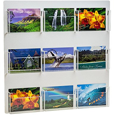 Source One Multiple Pocket Deluxe Klar Postkarte Halter Display Wandhalterung 1 Packung 9 Pocket