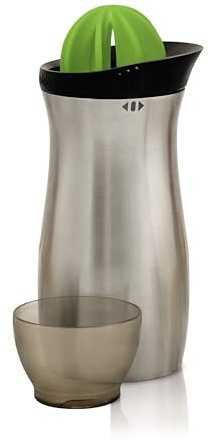 Tovolo Stainless Steel Cocktail Shaker with Strainer Reamer & Jigger 24 oz Drink Shaker, Dishwasher Safe BPA Free Cocktail Shaker with Measurements in Lid for Professional Martini Daiquiri Mojito