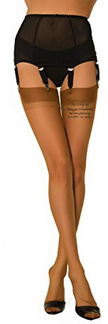 Vicky's Nylons Echte Nahtnylons Nahtstrümpfe Strapsstrümpfe 100% Nylon RHT Nylonstrümpfe kupfer mit Naht (4)