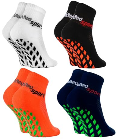 Rainbow Socks - pojkar flickor neon sneaker sport stoppstrumpor