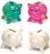 Baker Ross Huchas de cerámica en forma de cerdito (Pack de 4)