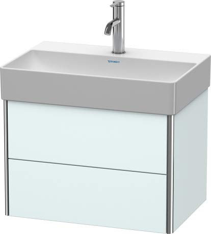 Duravit XSquare Waschtischunterbau Compact wandhängend 58,4x39,0 cm, 2 Schubkästen, für Waschtisch DuraSquare 235660, Farbe (Front/Korpus): Betongrau Matt - XS416700707