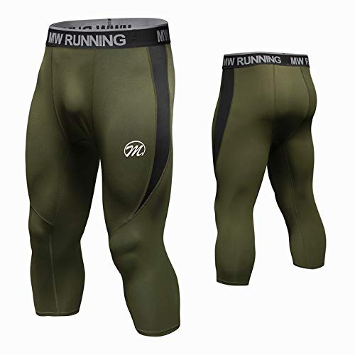 MEETWEE kompressionsbyxor för män, sportleggings långa löparbyxor andningsbara funktionella byxor tights byxor