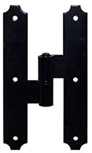 Cantonale Cerniera a T per Persiane, Lato Destro, Altezza 180 mm, Diametro Perno 12 mm, Verniciato Nero