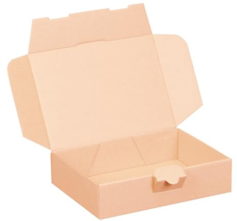 smiley pack Maxibriefkarton DIN A6 / B6 180 x 130 x 45 mm braun 25 Stück | Stabiler Versandkarton mit Steckverschluss – passend für DHL Maxibrief, Warensendung & Büchersendung