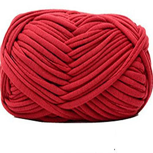 Zoomlie 10 Rollen gewebte Stofflinie, Doppelstrickgarn, 100 % Polyester, super weich, grob, sortierte Farben, Häkelwolle zum Stricken von Decken, Kissen, Handarbeiten (8 Knäuel, Farbe 22)
