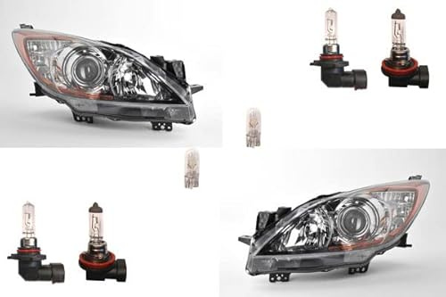 Johns, Scheinwerfer Halogen HSW passend für Mazda 3 BL 06/09- mit Leuchtmitteln Satz LR